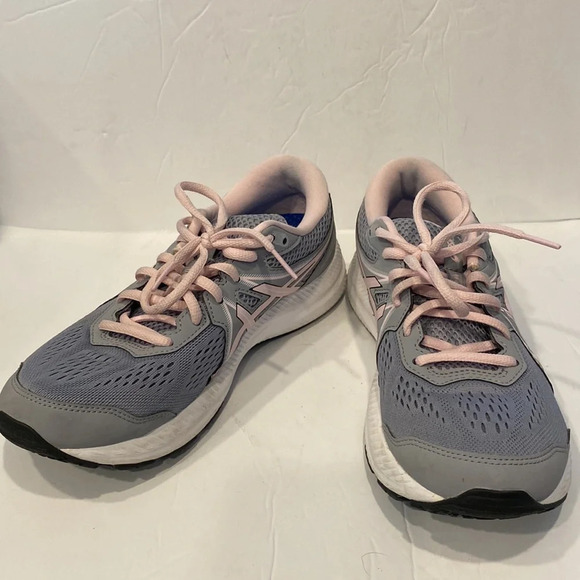 Asics Gel-Contend 7 Gray and Pink Walk-Hero Running Shoe - Picture 1 of 9